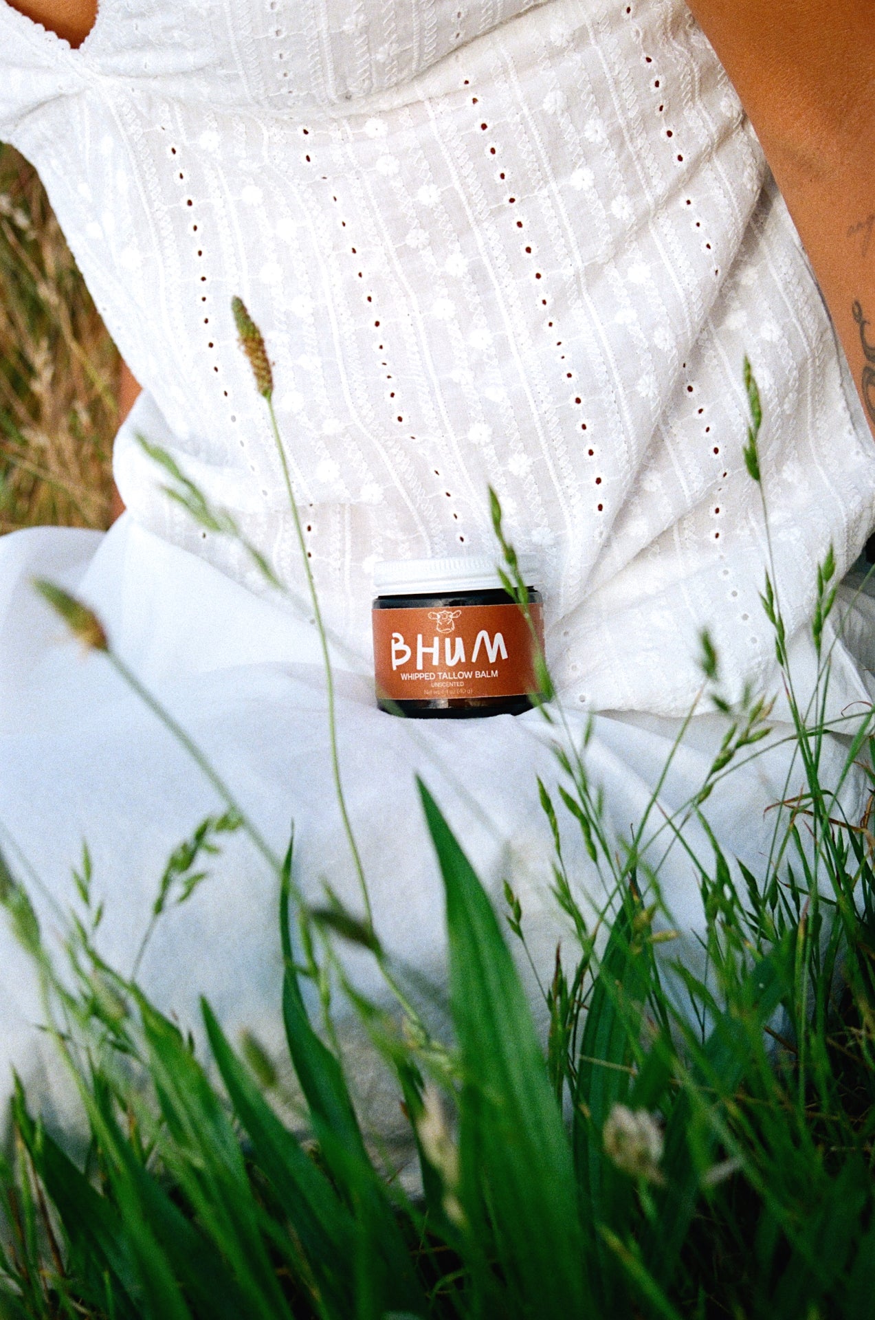 BHUM Whipped Tallow Balm Unscented - lifestyle shot