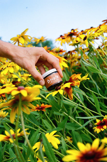 BHUM Whipped Tallow Balm Unscented - product in flower field