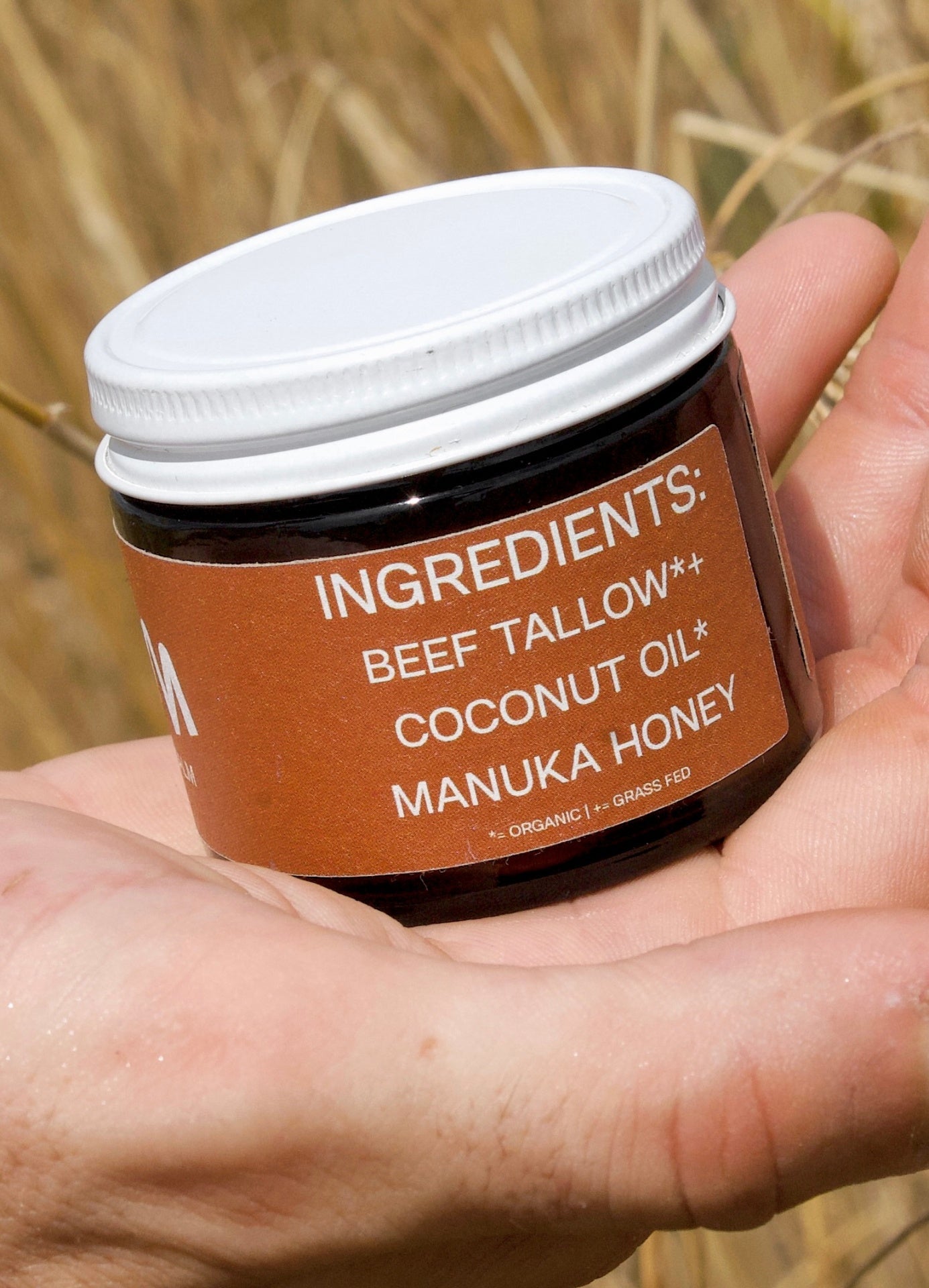 BHUM Whipped Tallow Balm Unscented - ingredients label