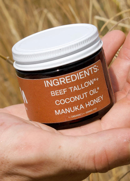 BHUM Whipped Tallow Balm Unscented - ingredients label