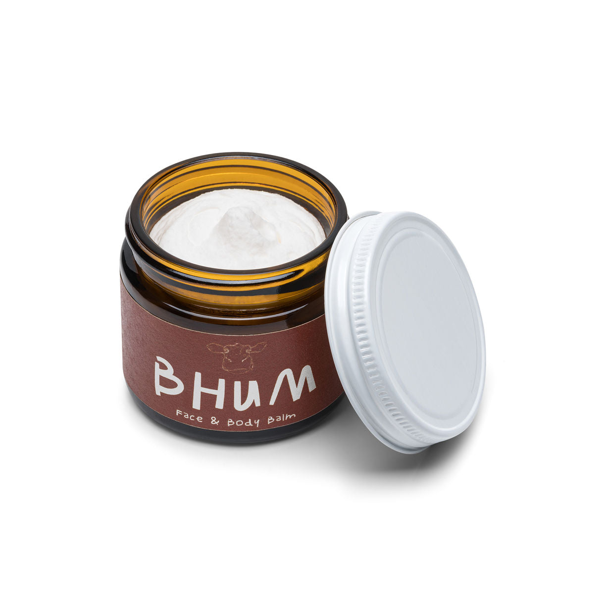 BHUM Face & Body Balm - open jar showing whipped texture
